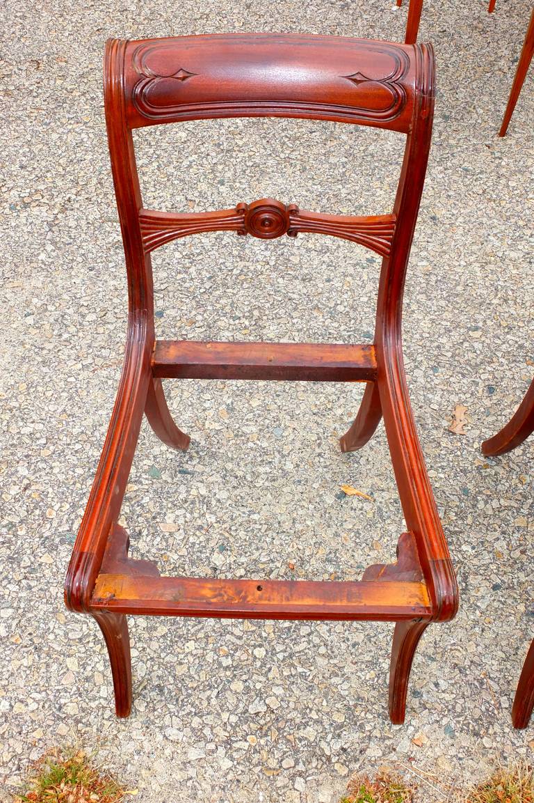 19th Century Six Regency Mahogany Dining Chairs