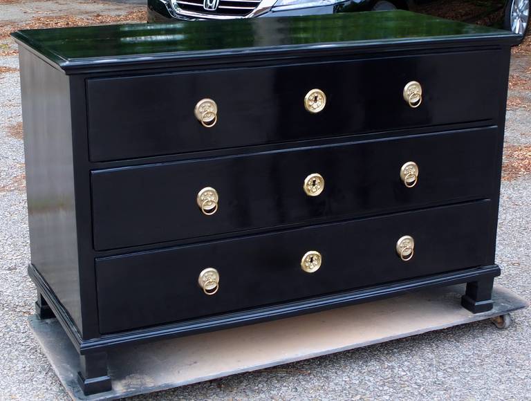 19th Century South German Ebonized Chest of Drawers