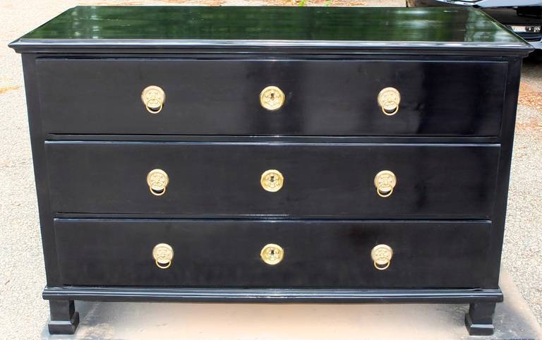 South German Ebonized Chest of Drawers 4
