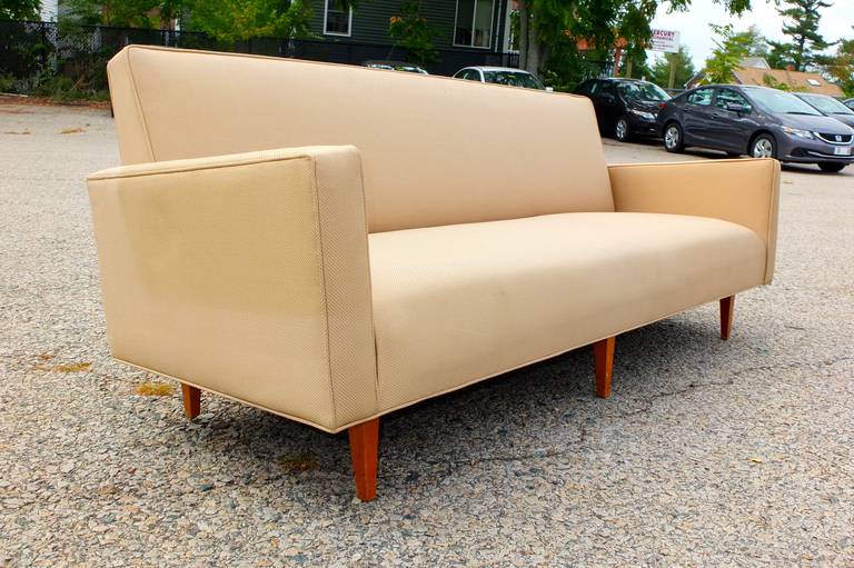 American Mid-Century Modern Tight Back Bench-Seat Sofa