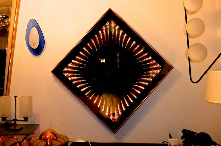 OpArt Infinity Mirror Light Box