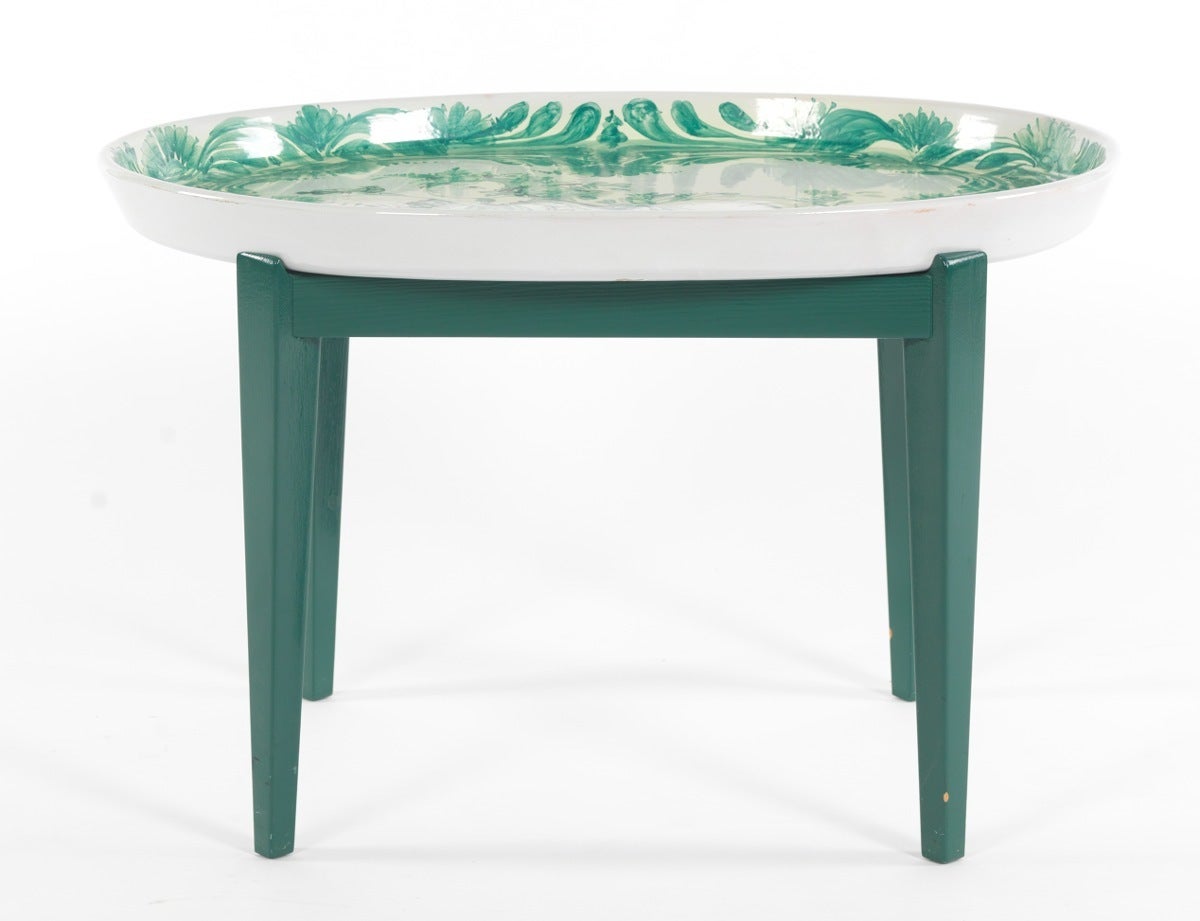Bjorn Wiinblad Ceramic Oval Tray Table