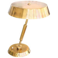 Italian Solid Brass Rotating Ball Desk Lamp