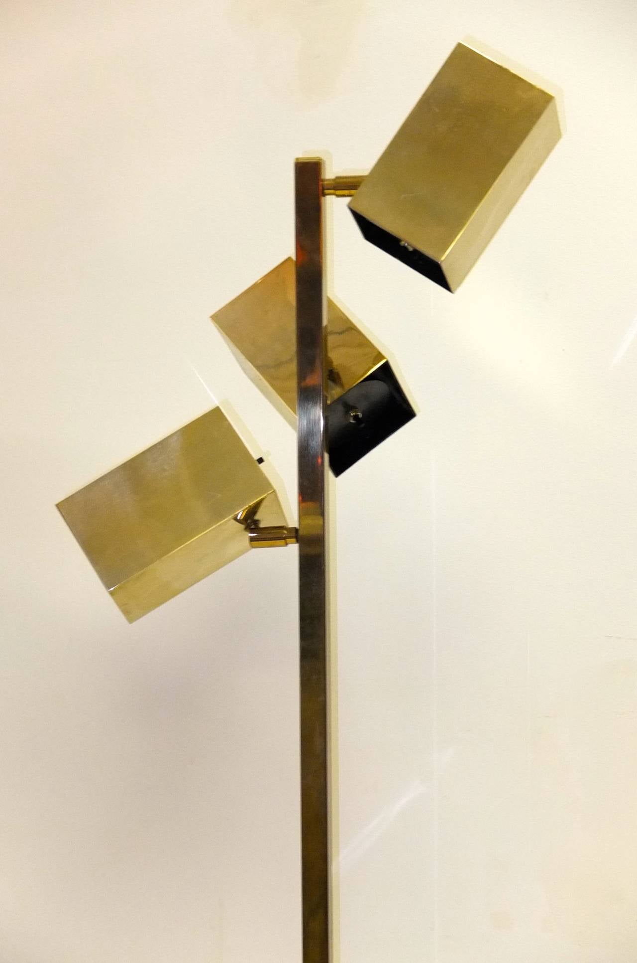 Lampadaire cubiste Robert Sonneman pour Koch & Lowy Bon état - En vente à Hanover, MA