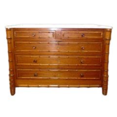 French Faux Bamboo Chest of Drawers