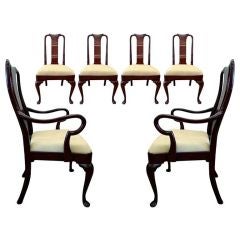 Set of 6 Mahogany Dining Chairs