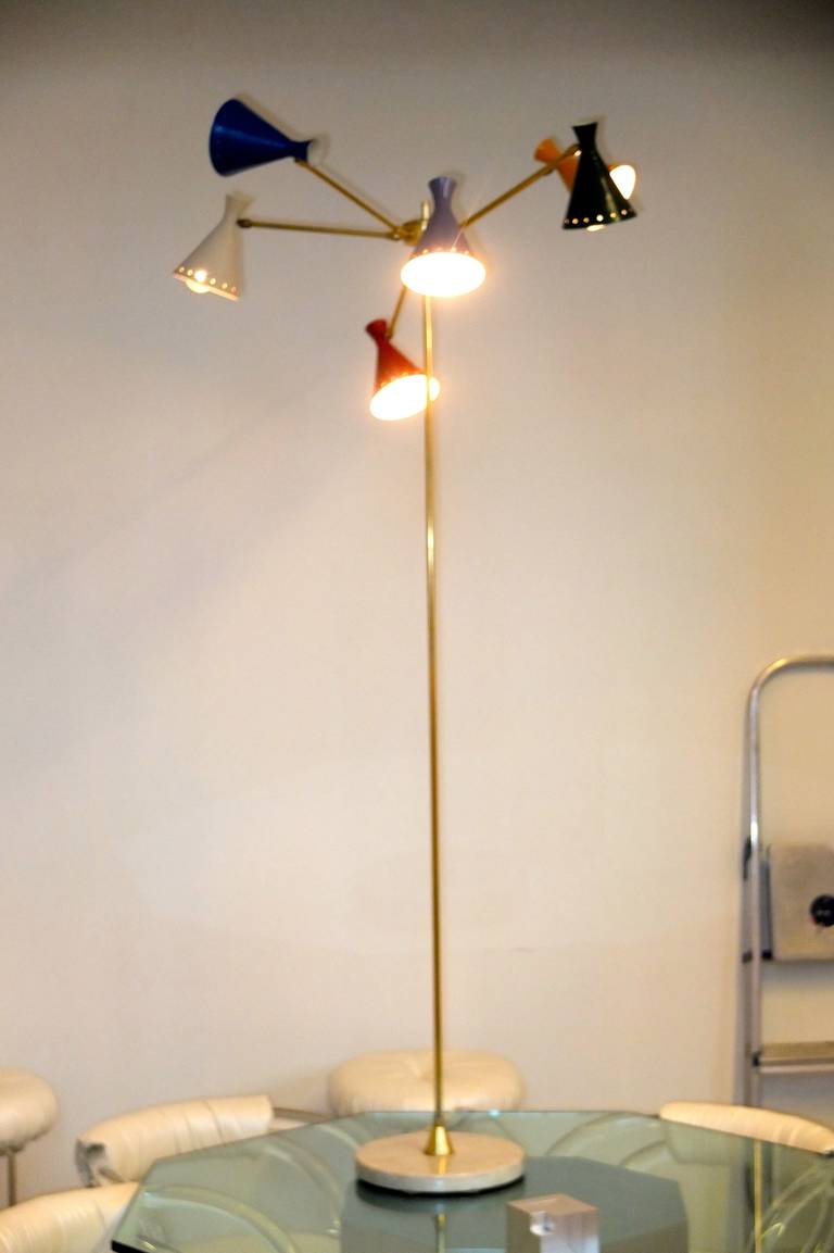 multi arm floor lamp