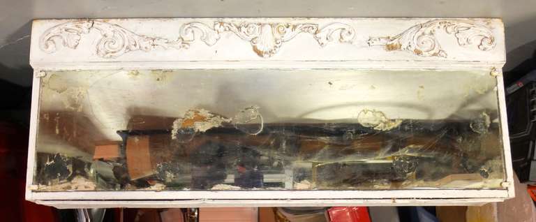 Mirrored Architectural Element in Old Paint For Sale 3