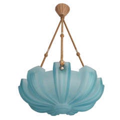 Art Deco Pendant Light By Petitot in Blue