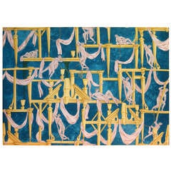 Gio Ponti's "La Casa Degli Efebi" Fabric Panel by Avigdor 10