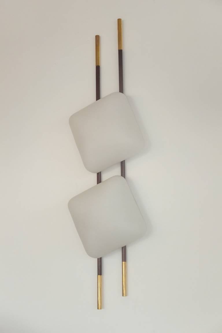 Modernist Linear Ceiling or Wall Lamp by Lunel 2