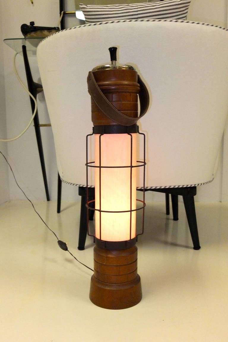 Aldo Tura Attributed Floor Lamp Cendrier For Sale 1