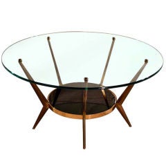 Vintage 1950's French Modernist 2-tier Cocktail Table