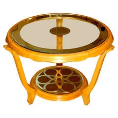 Italian Art Deco Round Occasional Table