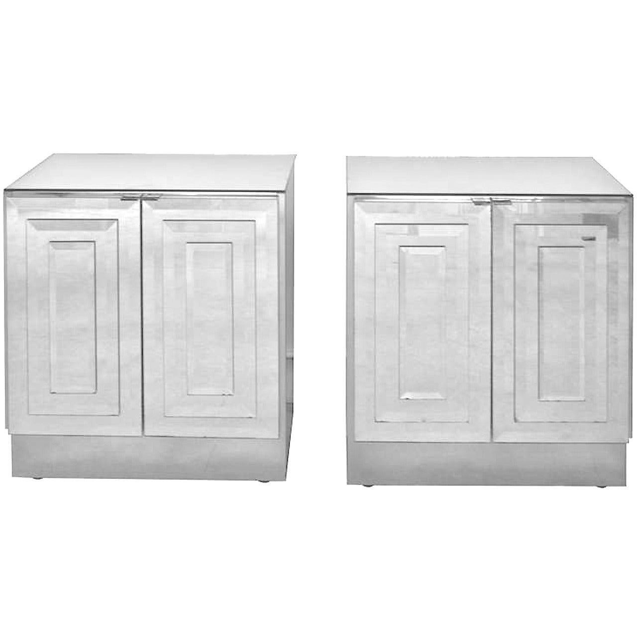 Pair of Ello Mirrored Nightstands