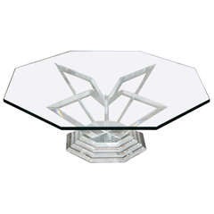 Grosfeld House Lucite Octagonal Cocktail Table