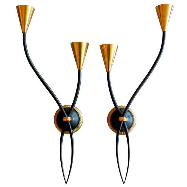 Pair of Arum Sconces By Maison Arlus