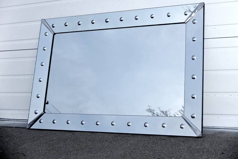 Mid-20th Century Mid-Century Italian Bubble Dot Mirror