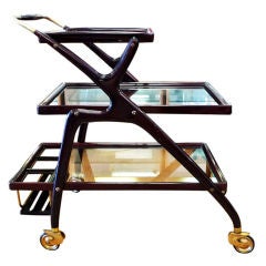 Vintage Cesare Lacca Three Tier Bar Cart
