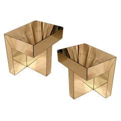 Pair of Mirrored Night Stands / Side Tables