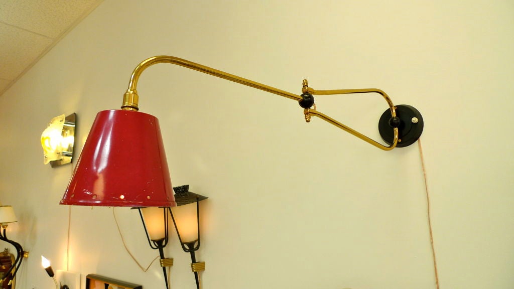 French 1950's Swing Arm Sconce 2