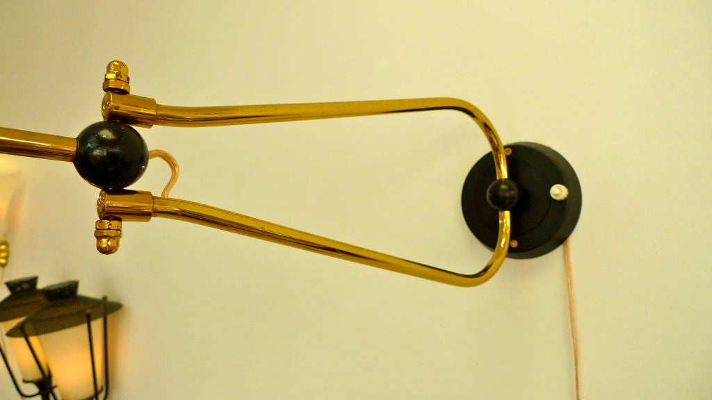 French 1950's Swing Arm Sconce 4