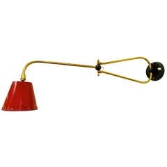 French 1950's Swing Arm Sconce