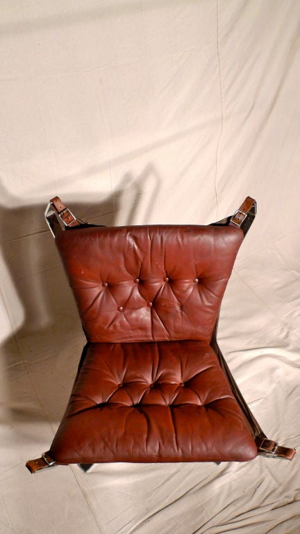 Sigurd Ressel 'Falcon' Chair in Chrome & Brown Leather 4