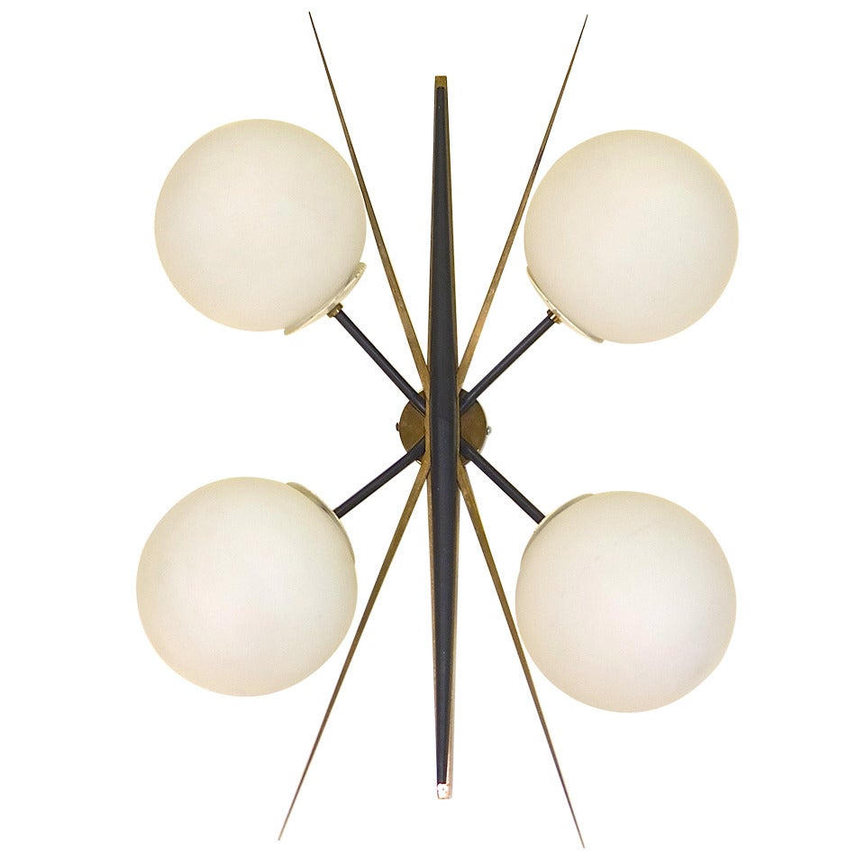 French 1950's Wall or Ceiling Light by Arlus