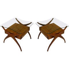 Pair of Biomorphic End Tables by Adrian Pearsall