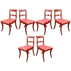 Six Regency Mahogany Dining Chairs