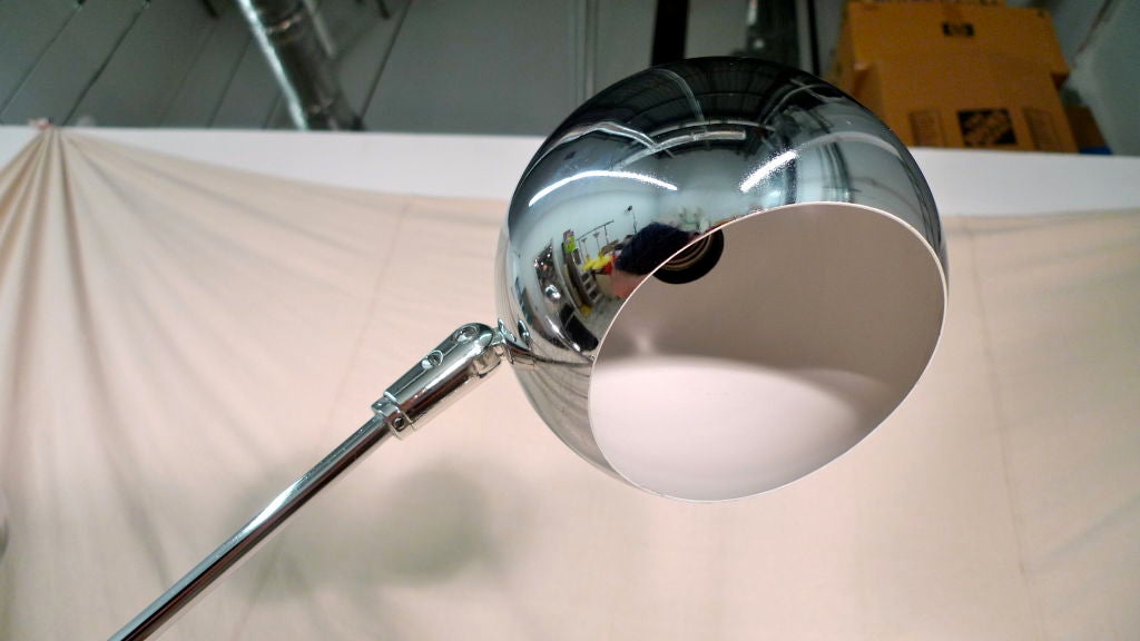 Chrome Ball Three-Arm Articulating Floor Lamp 2