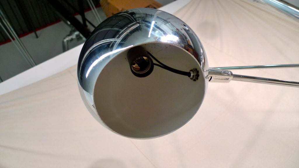 Chrome Ball Three-Arm Articulating Floor Lamp 3