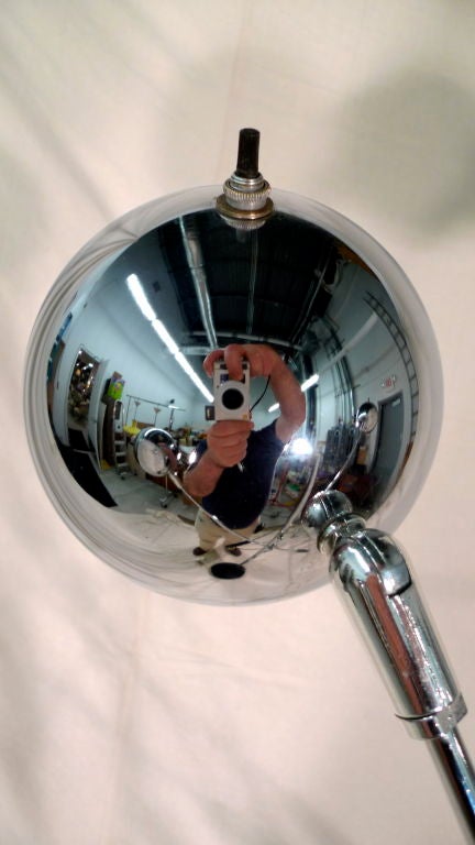Chrome Ball Three-Arm Articulating Floor Lamp 4