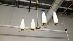 French Modernist Linear Chandelier