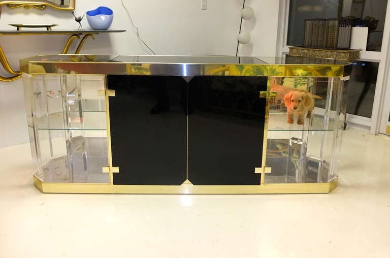 Antonio Pavia Lucite Credenza In Excellent Condition In Hanover, MA