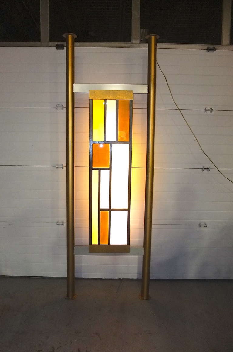 Pair of Architectural Light Box Room Dividers 1