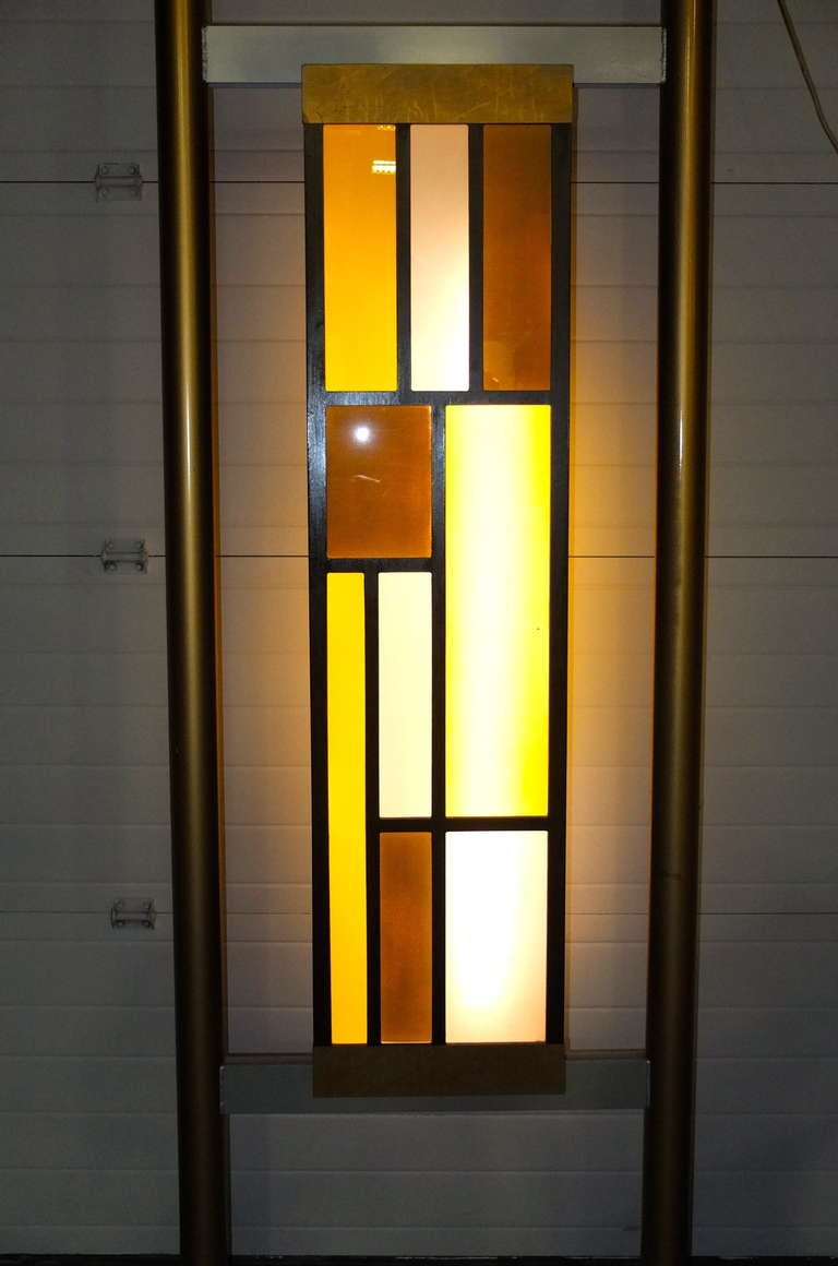 American Pair of Architectural Light Box Room Dividers