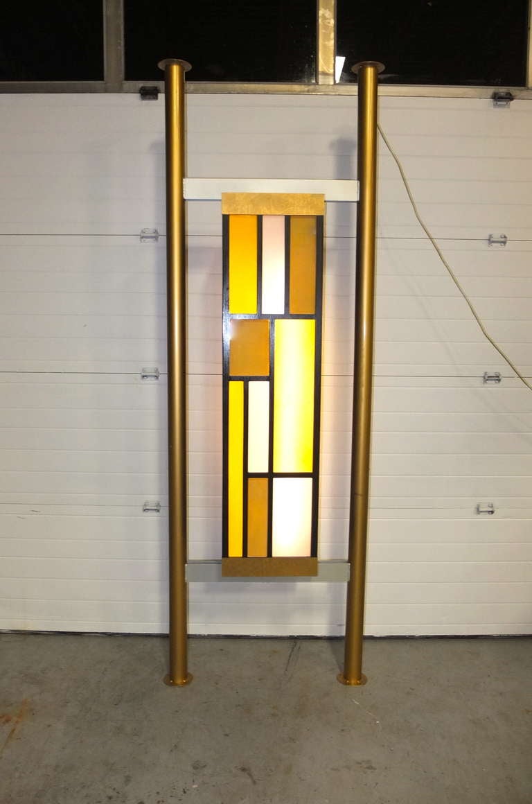 Pair of Architectural Light Box Room Dividers In Excellent Condition In Hanover, MA