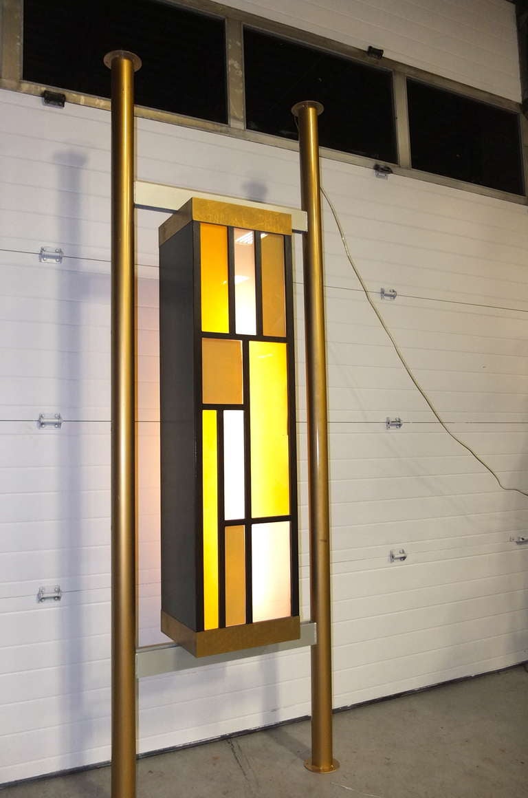 Aluminum Pair of Architectural Light Box Room Dividers