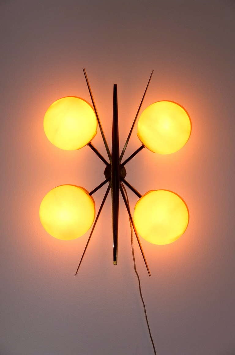 French 1950's Wall or Ceiling Light by Arlus 1