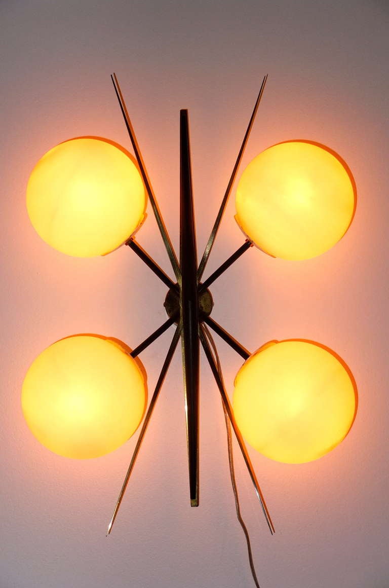French 1950's Wall or Ceiling Light by Arlus 2