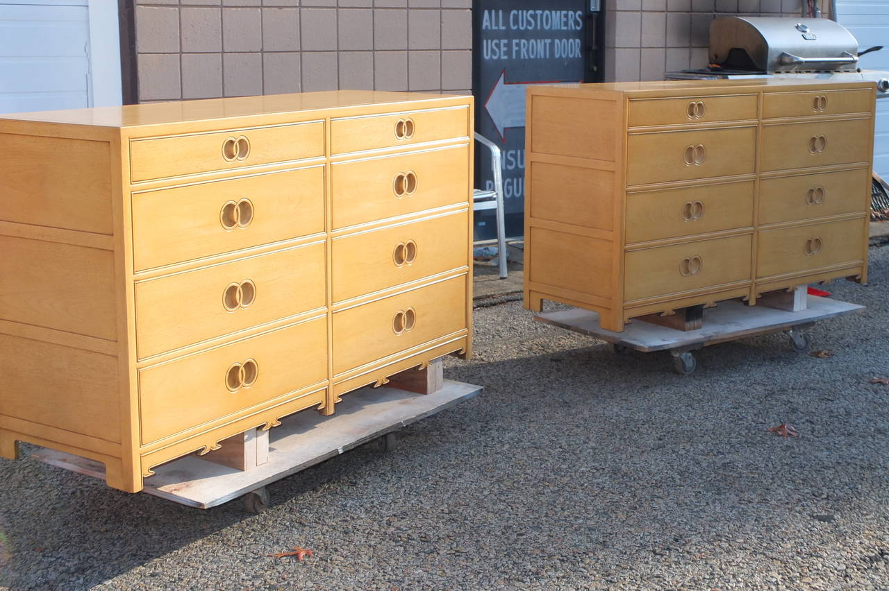 American Pair of Baker Far East Collection Chests of Drawers