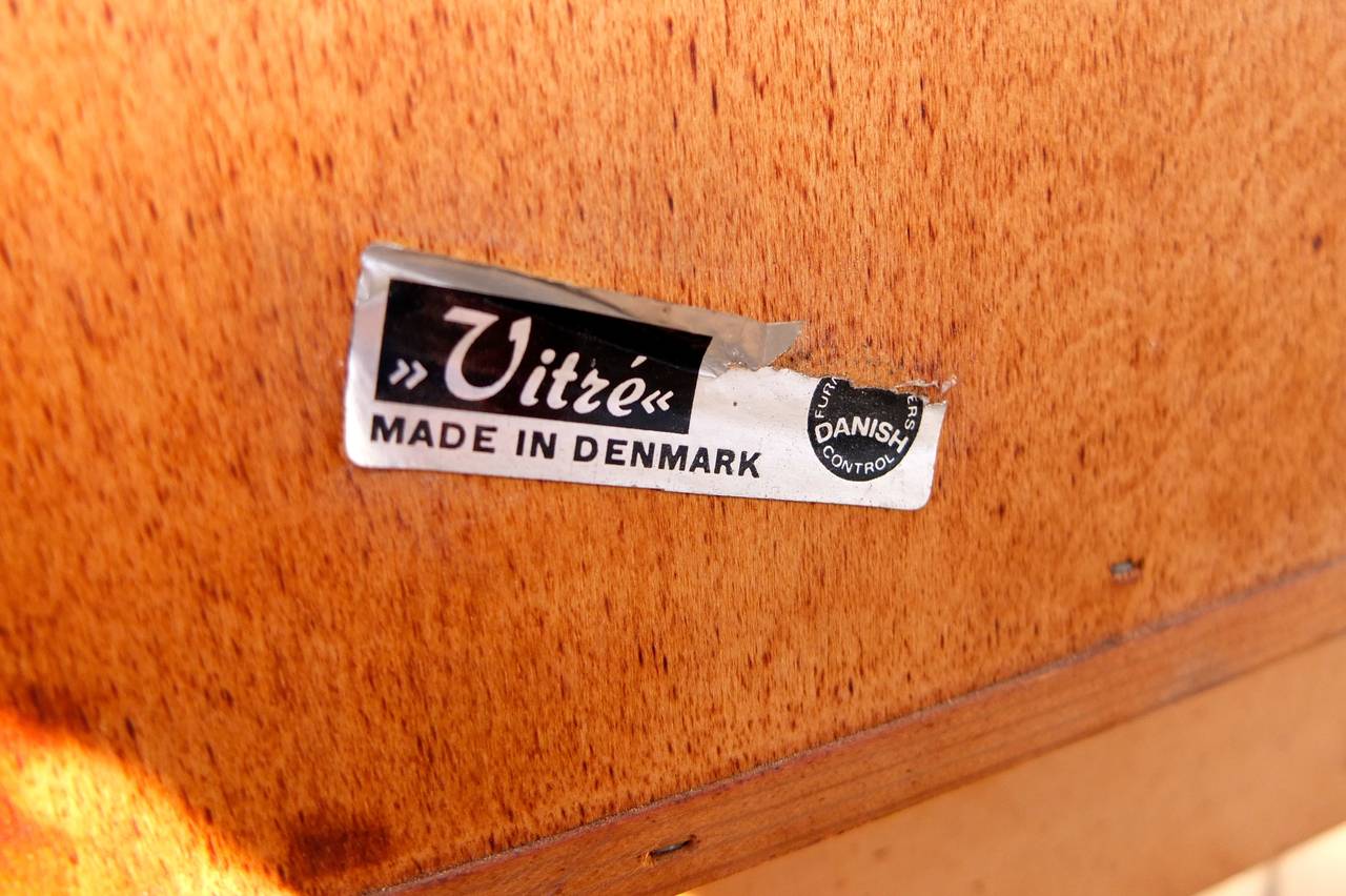 Mid-20th Century Danish Teak Chest on Stand by Vitre