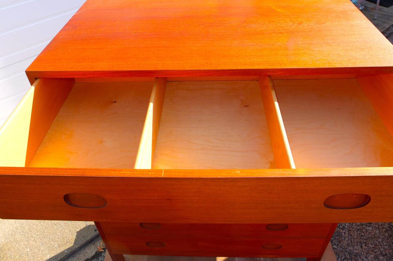 Danish Teak Chest on Stand by Vitre 2