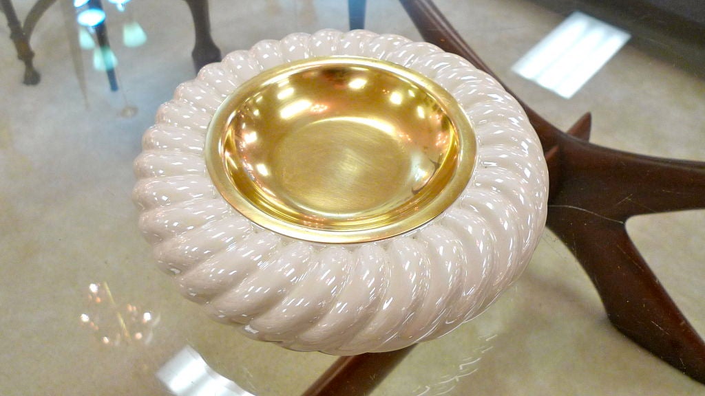 Italian Oversized Ceramic Ashtray by Tommaso Barbi