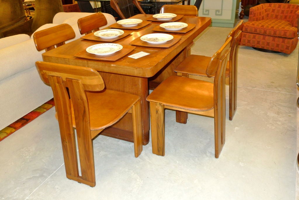 Beech Six Italian Dining Chairs - Tobia & Afra Scarpa for Maxalto