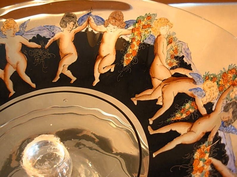 italien Bol en cristal de Murano et polychrome signé « Vedar ». en vente