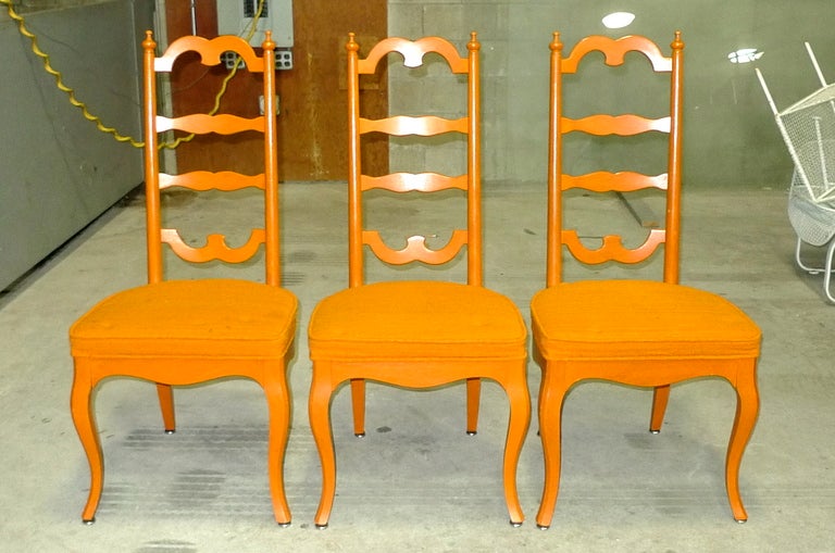 Mid-20th Century Set of Six Palm Springs Provincial Dining Chairs by Noel F. Birns For Sale