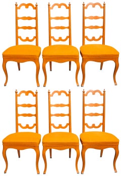 Set of Six Palm Springs Provincial Dining Chairs by Noel F. Birns